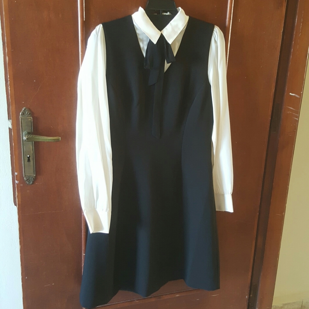 Kate Spade Bow tie Crepe A-Line Dress